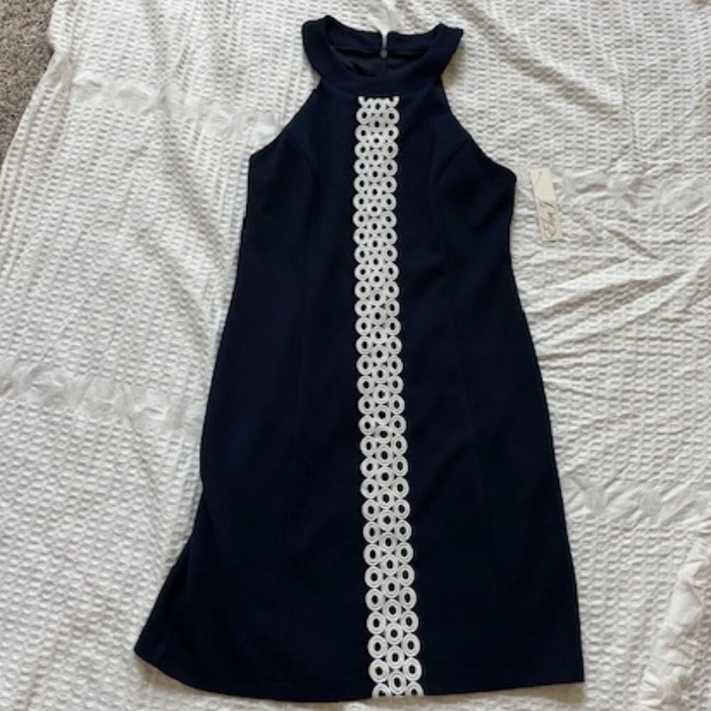 Eliza J Navy Sleeveless Dress Size 6 NWT